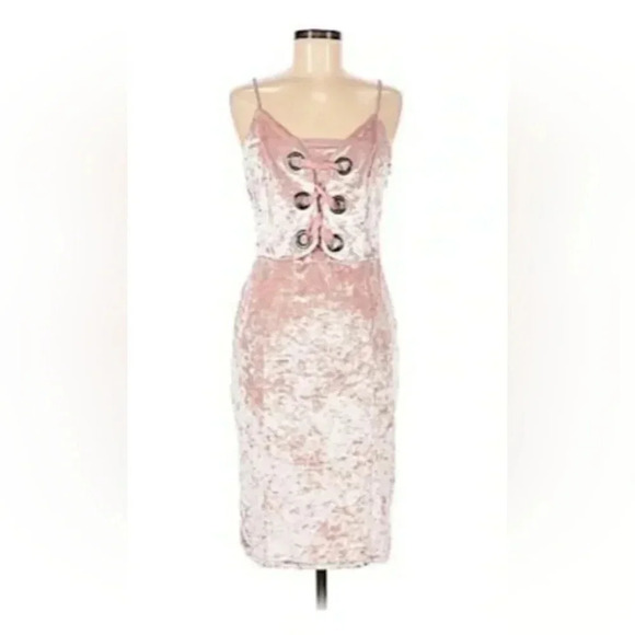 Project Runway | Crushed Velvet Midi Bodycon Dress - Picture 1 of 4